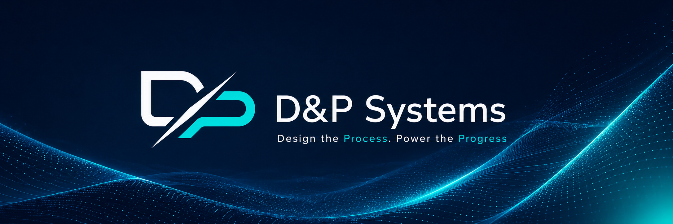 D&P Systems javelin banner with Design • Build • Optimize tagline
